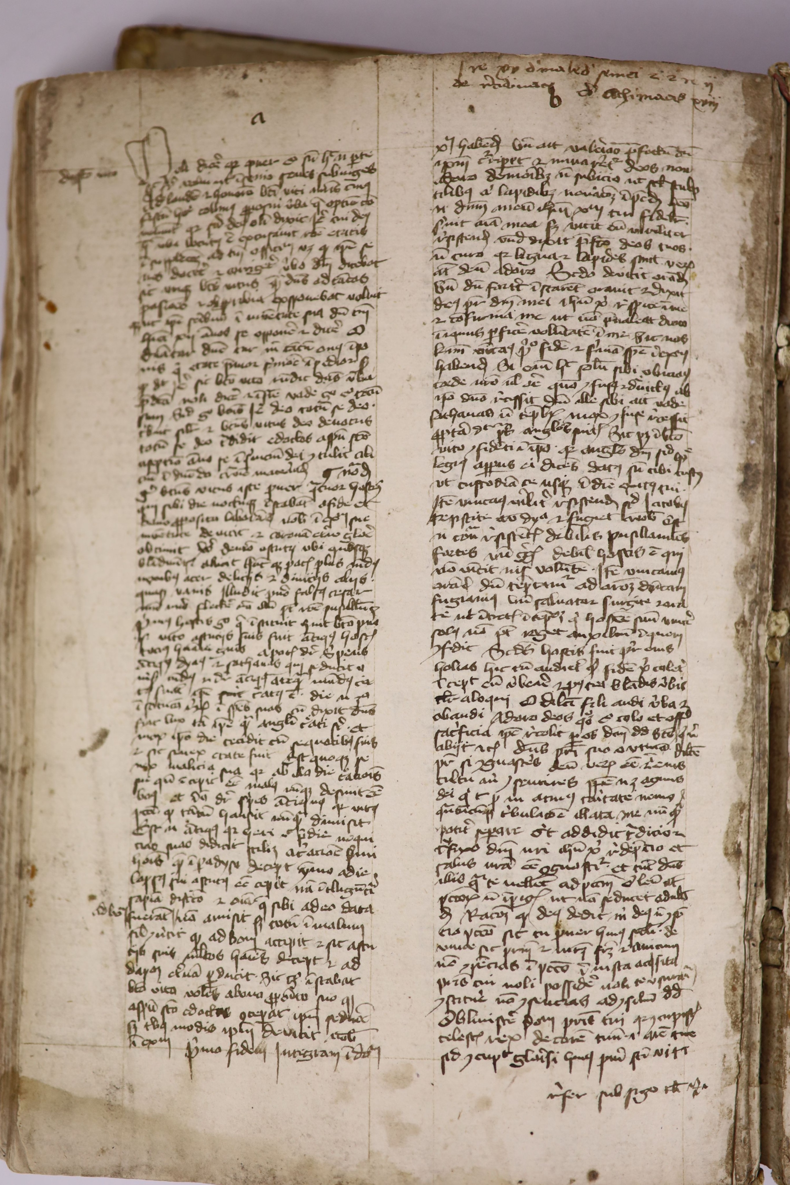 An early 15th century German manuscript volume of Lenten sermons, c1400.